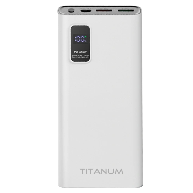 Повербанк TITANUM 727S White 20 000 мА•ч Повербанк TITANUM 727S White 20 000 мА•ч