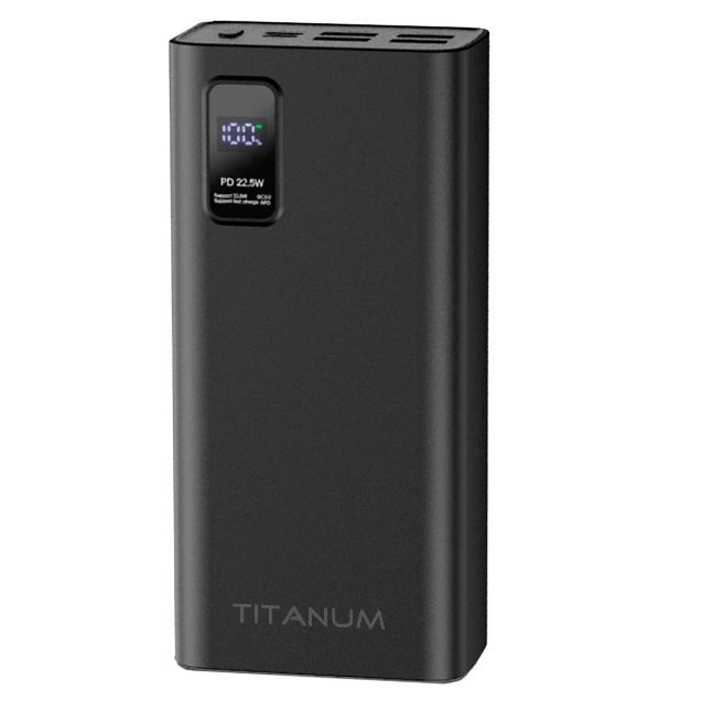 Повербанк TITANUM 728S 30000mAh 22.5W Black Повербанк TITANUM 728S 30000mAh 22.5W Black
