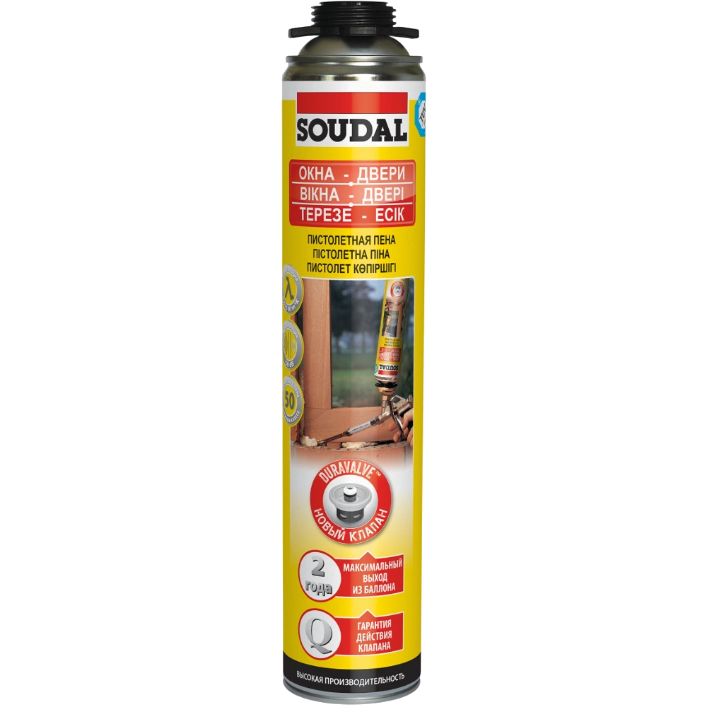 Пена монтажная пистолет SOUDAL 750мл Пена монтажная пистолет SOUDAL 750мл
